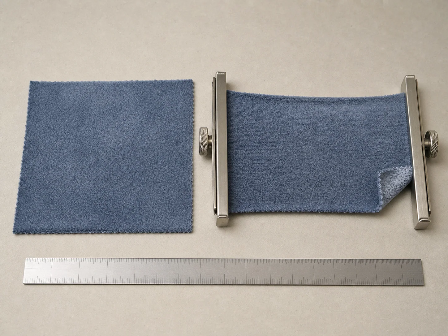 Relaxed and gently extended Spandex Super Soft Plush samples