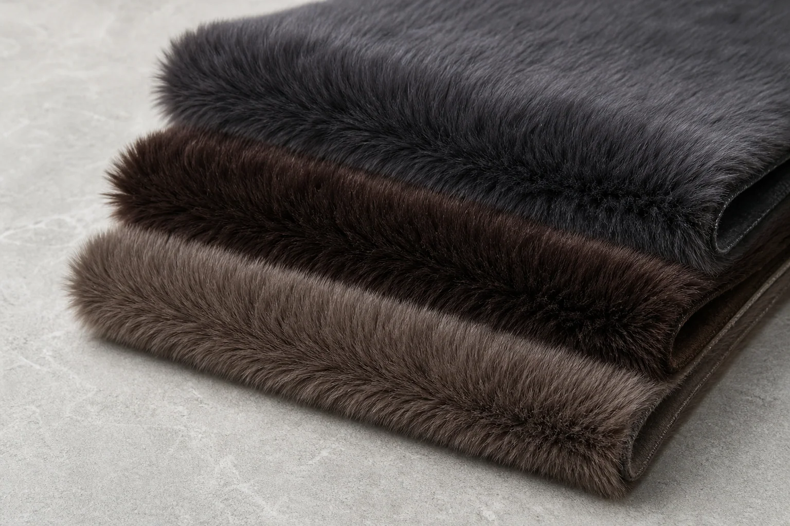 Long-pile Faux Mink fabric